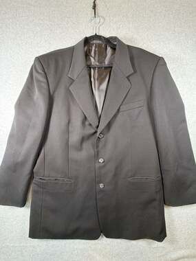 Bendetti Men's Black 100% Virgin Wool 3-Button Blazer Jacket